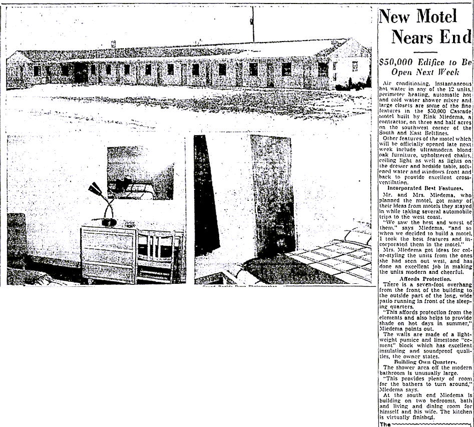 Cascade Motel - Dec 1952